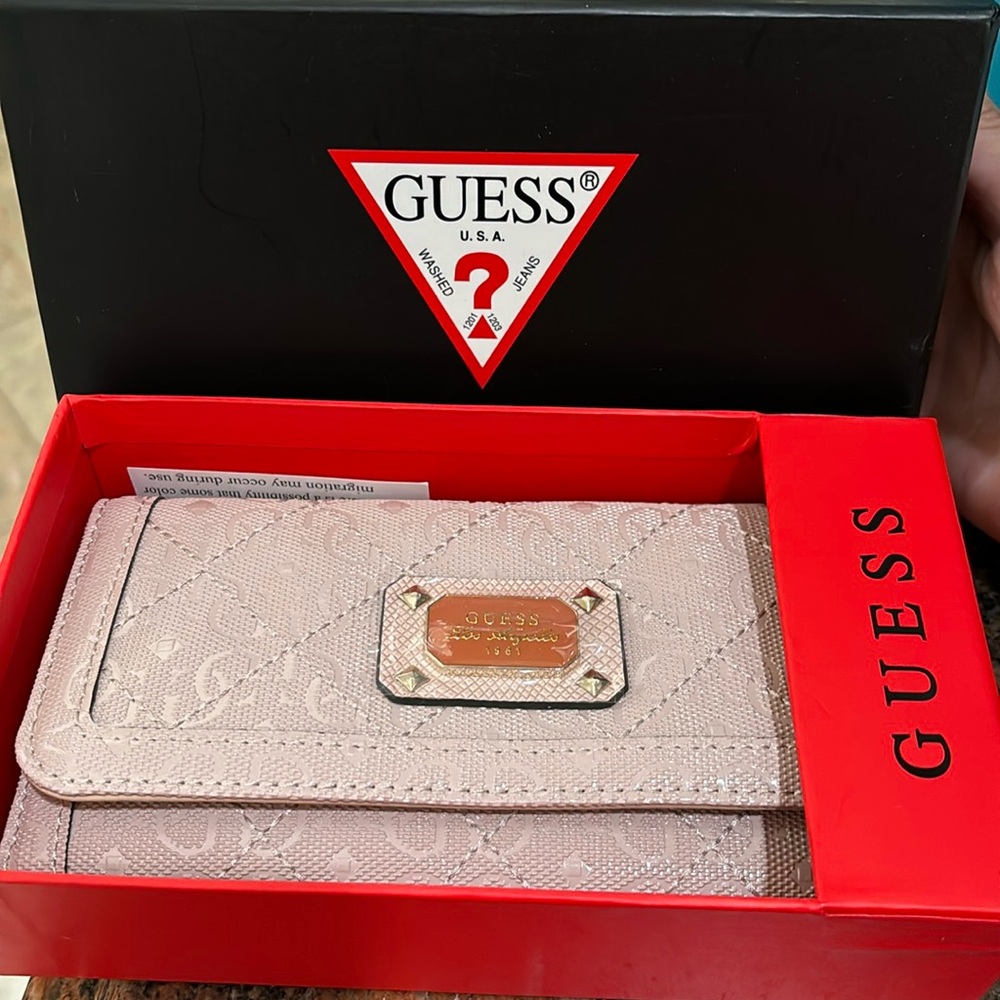 Guess light rose Juliet wallet